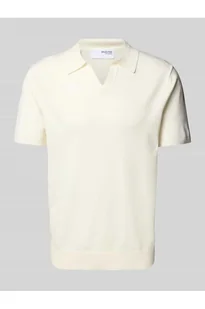 Koszulka polo z dekoltem w serek model TELLER - Selected Homme - Koszulki męskie - miniaturka - grafika 1