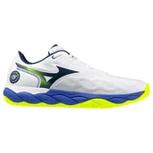 Buty sportowe męskie - Męskie buty tenisowe Mizuno Wave Enforce Court AC White/Dazzling Blue/Lightning EUR 45 - miniaturka - grafika 1