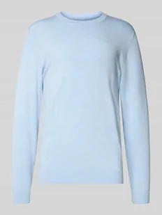 Sweter z dzianiny z prążkowanymi wykończeniami - Swetry męskie Sweter z dzianiny z prążkowanymi wykończeniami - Swetry męskie - miniaturka - grafika 1