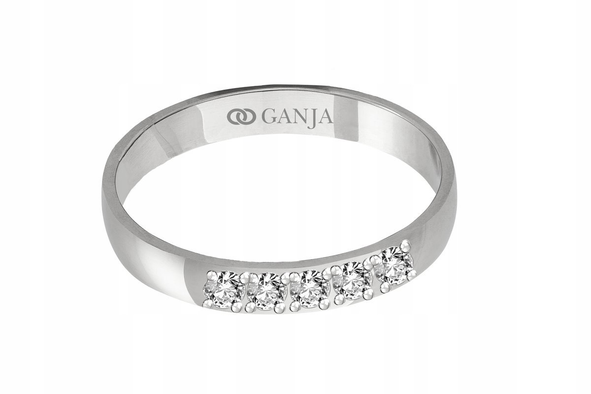 Delikatny pierścionek AG925 z cyrkoniami 3P013