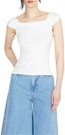 Koszulki i topy damskie - Sisley Womens Tank-TOP 3OQSLH00D T-Shirt, White 101, S, White 101, S - miniaturka - grafika 1