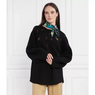 Liviana Conti Wełniany sweter | Oversize fit - Swetry damskie - miniaturka - grafika 1