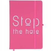 Notesy i bloczki - Notes Planer A5 Bullet Journal Różowy STOP HATE Wz - miniaturka - grafika 1