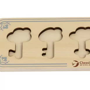 CLASSIC WORLD Drewniana Układanka Montessori Sensoryczna Klucze i Zamki do Dopasowania - Układanki dla dzieci - miniaturka - grafika 3