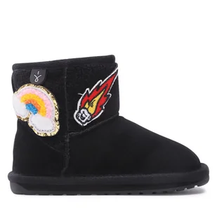 Śniegowce EMU Australia Wallaby Mini Play K12748 Czarny - Buty dla chłopców - miniaturka - grafika 1