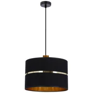 Lampy sufitowe - Wisząca lampa abażurowa w stylu czarny glamour + złoto C3-L25 - miniaturka - grafika 1