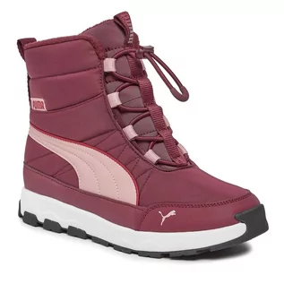 Buty dla dziewczynek - Śniegowce Puma Evolve Boot Jr 392644 04 Dark Jasper-Future Pink-Astro Red - grafika 1