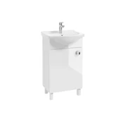 Szafki łazienkowe - Szafka podumywalkowa z umywalką biały połysk Deftrans - miniaturka - grafika 1