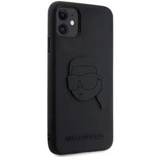 Karl Lagerfeld KLHCN613DRKNK iPhone 11 / Xr 6.1" czarny/black hardcase Rubber Karl Head 3D - Etui i futerały do telefonów - miniaturka - grafika 14