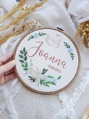 Pamiątka Chrztu Świętego - Haftowany tamborek PAMIĄTKA CHRZTU ŚWIĘTEGO prezent na chrzest - miniaturka - grafika 1