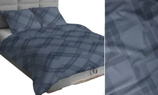 Poszewka 40x40 niebieska ciemna granatowa geometria bawełna Max - Poszewki na poduszki - miniaturka - grafika 1