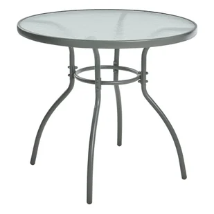 Corciano Stolik ogrodowy okrągły Bistro 80cm szary - Stoły ogrodowe - miniaturka - grafika 1
