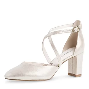 Tamaris Klasyczne damskie czółenka, damskie buty na obcasie, wkładka Touchit, złoto Light Gold, 41 EU - Czółenka - miniaturka - grafika 1