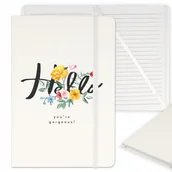 Notesy i bloczki - NOTES PLANER NOTATNIK W LINIE A5 BIAŁY HELLO WZORY - miniaturka - grafika 1