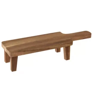 Excellent Houseware Deska podłużna z drewna akacji 38x11 cm - Deski do krojenia - miniaturka - grafika 1