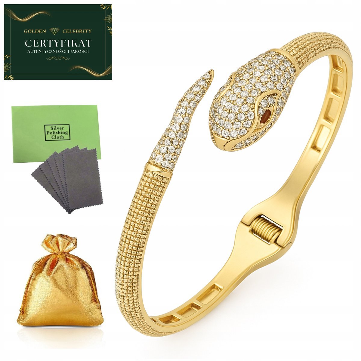 ORYGINALNA DAMSKA BRANSOLETKA VENOM ROYALE Z KAMIENIAMI STAL CHIRURGICZNA