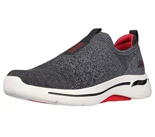 Skechers Męskie trampki 216256 BKRD, czarno-szare tekstylne/czerwone wykończenie, 6,5 UK - Trampki męskie - miniaturka - grafika 1