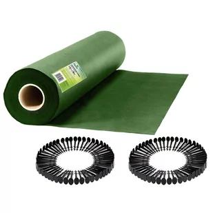 Agrowłóknina ogrodowa Plonos 1,6x100m na chwasty + 100 szpilki UV - Agrowłókniny - miniaturka - grafika 1