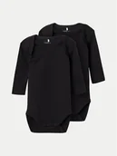 Body dla niemowląt - NAME IT Komplet 2 par body dziecięcych 13222503 Czarny - miniaturka - grafika 1