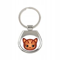 Breloki - Kot bengalski Brelok Breloczek do kluczy metalowy - miniaturka - grafika 1