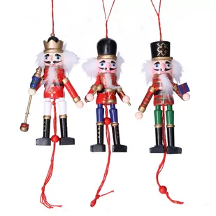 Drewniany dziadek do orzechów figurka żołnierzyk - Ozdoby bożonarodzeniowe - miniaturka - grafika 1