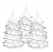 Świece - Świece świąteczne choinka 15cm 3szt srebrne końców - miniaturka - grafika 1
