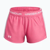Spodnie i spodenki dla dziewczynek - Spodenki dziecięce Under Armour Tech Play Up pink - miniaturka - grafika 1