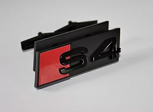 Audi 8W0071805 Napis S4 Clip Tuning Plakietka na kratkę chłodnicy Black Edition, czarny/czerwony - Atrapy i grille samochodowe - miniaturka - grafika 1
