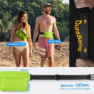 Etui wodoodporne Spigen A620 Universal Waterproof Waist Bag 2-Pack Cactus Green - Etui i futerały do telefonów - miniaturka - grafika 5