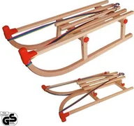 Sanki i ślizgacze - Sanki drewniane YARO 90 cm składane Uniwersalny - miniaturka - grafika 1