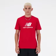 Koszulki męskie - Koszulka męska New Balance MT41502TRE  czerwona - miniaturka - grafika 1