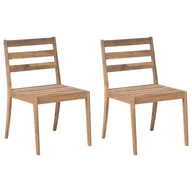 Fotele i krzesła ogrodowe - BELIANI Zestaw 2 krzeseł ogrodowych CHIOGGIA Certyfikowane drewno akacjowe Jasnobrązowy - miniaturka - grafika 1
