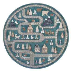 Morski dywan dziecięcy ø 100 cm Streets – Hanse Home - Dywany dla dzieci - miniaturka - grafika 1