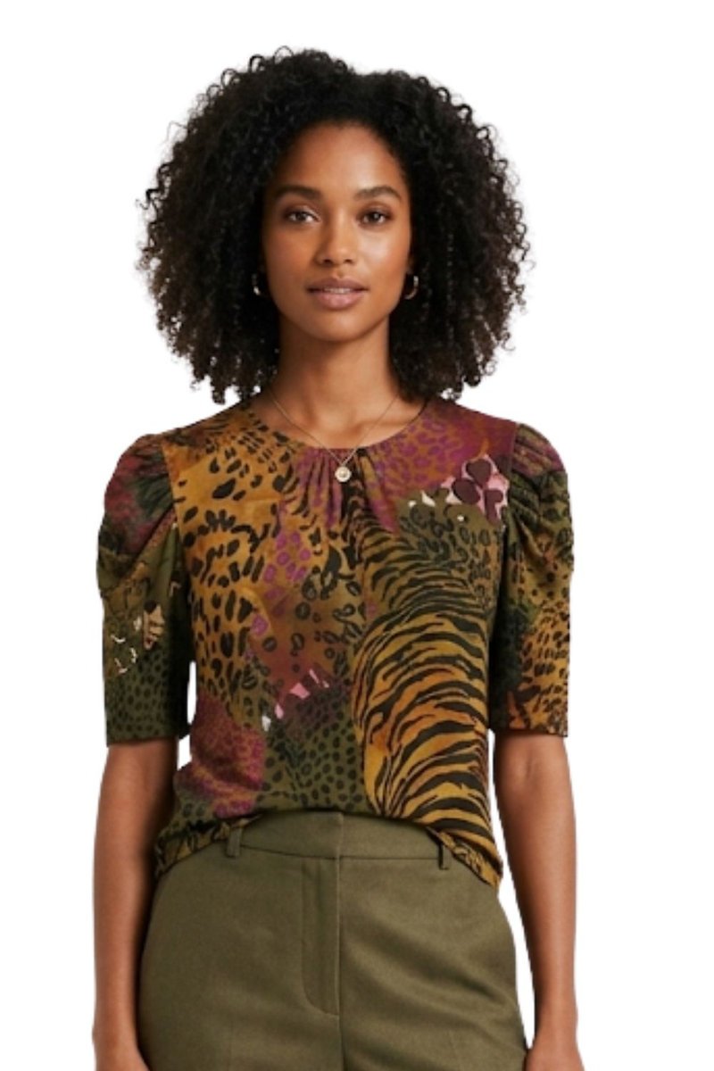 Bluzka damska Desigual Loreto wzór w centki -M