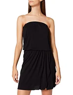 Spodenki damskie - Urban Classics Damska sukienka z wiskozy, szorty, bandeau, luźna sukienka, czarny, 3XL - miniaturka - grafika 1