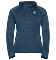 Bluzy damskie - Odlo Damska bluza z kapturem Mid Layer Run Easy Warm Midlayer - miniaturka - grafika 1