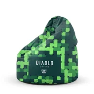 Fotele gamingowe - Pufa dla dziecka Diablo Chairs, zielona Craft Edition - miniaturka - grafika 1