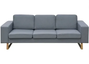 Jasnoszara 3-osobowa sofa T9-P55 - Sofy i kanapy - miniaturka - grafika 1