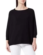 Bluzy damskie - VERO MODA bluza damska boxy, czarny, S - miniaturka - grafika 1