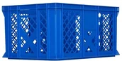Pojemniki przemysłowe - Artech Pojemnik transportowy EURO 300, dno i ścianki ażurowe, wym. 600 x 400 x 300 mm niebieski - miniaturka - grafika 1