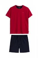 Piżamy męskie - Atlantic 370 czerwono-granatowa piżama męska - miniaturka - grafika 1