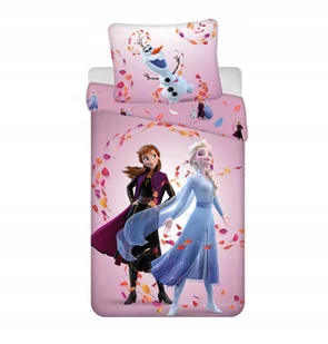 Pościel Bawełniana Do Pokoju Dziecka 140x200 Frozen Kraina Lodu Elza - Pościel dla dzieci - miniaturka - grafika 1
