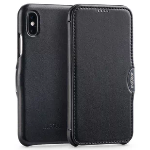 moVear moVear stylowe etui do Apple iPhone Xs X | Skóra Gładka AIPXSS0CIBKSBK - Etui i futerały do telefonów - miniaturka - grafika 1