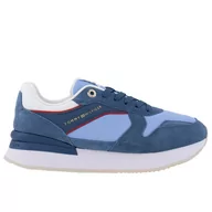 Buty sportowe damskie - Buty Tommy Hilfiger Elevated Feminine Runner FW0FW06949-DBX - niebieskie - miniaturka - grafika 1