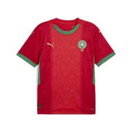 Koszulki sportowe męskie - Męska koszulka domowa Maroko 2025 PUMA Red Archive Green - miniaturka - grafika 1
