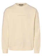 Bluzy męskie - Scotch & Soda Bluza męska Mężczyźni Bawełna beżowy|biały jednolity, S - miniaturka - grafika 1