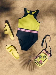 Reserved - Jednoczęściowy strój kąpielowy - zielony - Stroje kąpielowe dla dziewczynek - miniaturka - grafika 1