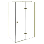 Kabiny prysznicowe - Złota prostokątna kabina prysznicowa 120x90 prawa Pixa Gold Besco - miniaturka - grafika 1