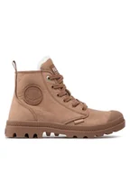 Botki damskie - Palladium Trapery Pampa Hi Zip Wl 95982-254-M Brązowy - miniaturka - grafika 1