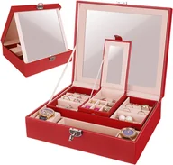 Biżuteria - akcesoria - MAXY C.O. Kuferek na biżuterię - bordowy Beautylushh 5900779934009 - miniaturka - grafika 1